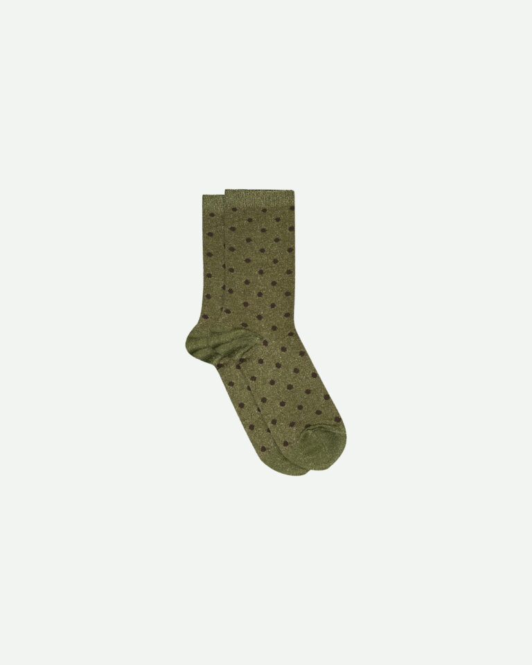 Sokken Donna Glitter Green MP Denmark dots groen