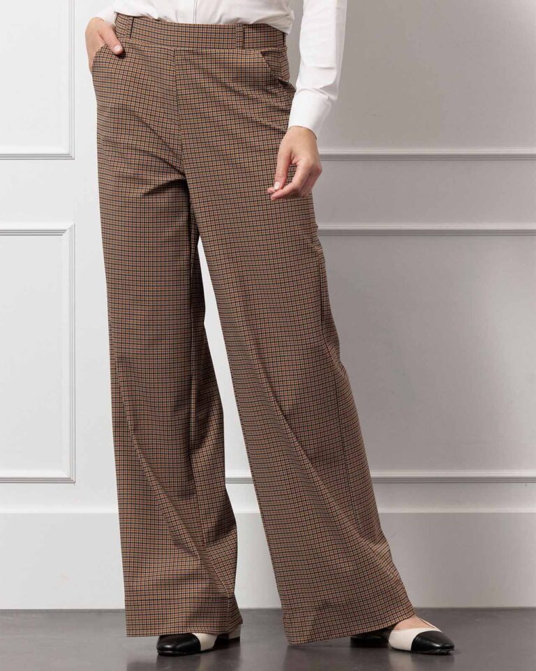 Broek Lexie Check Latte Studio Anneloes