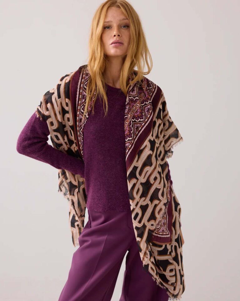 Scarf Satin Wineberry Summum