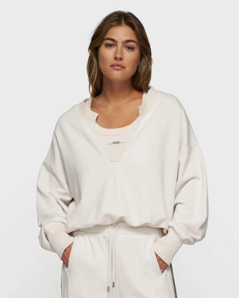 Sweater V-neck Double Kit 10Days ecru