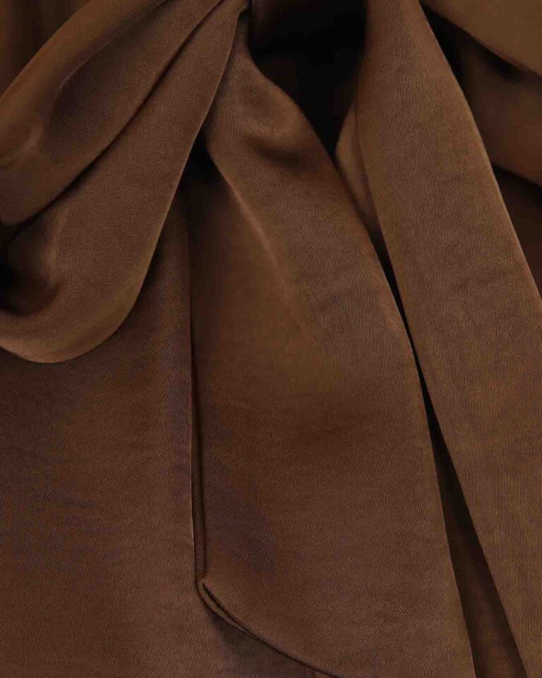 Jurk Jekaratina satin bruin chestnut JcSophie