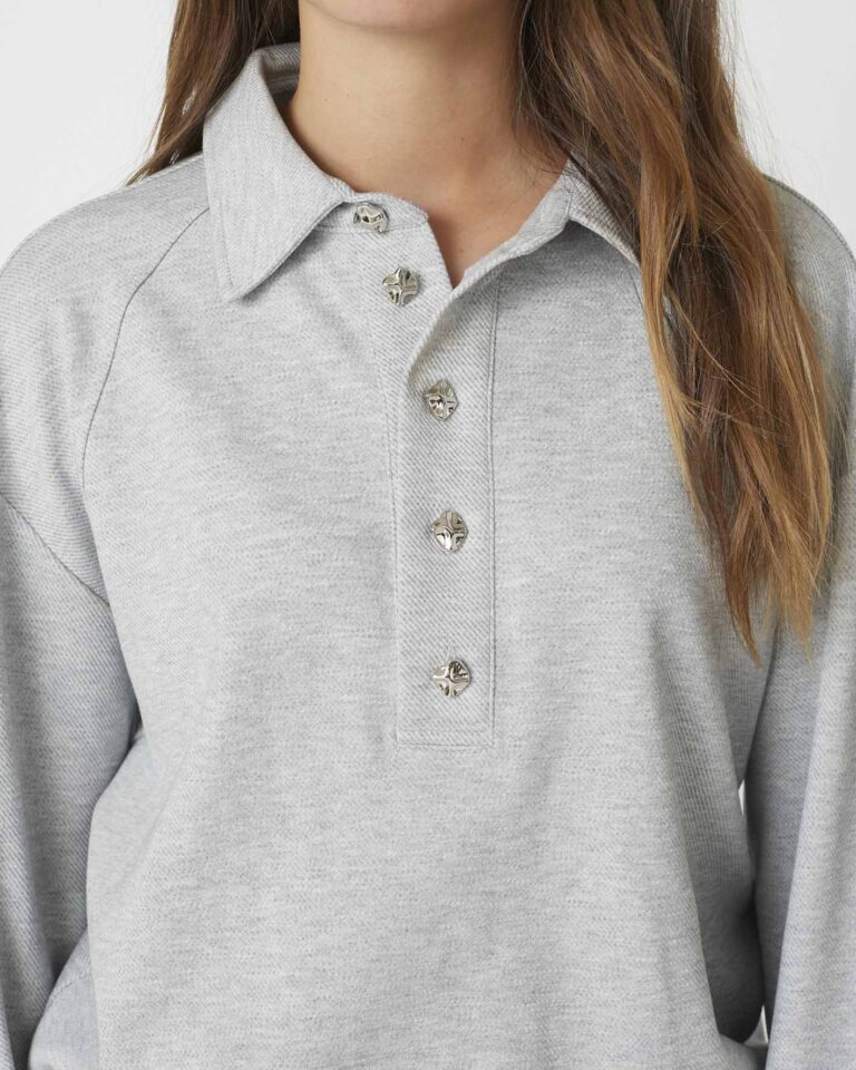 Polo Sweat Dengi Co'Couture grijs