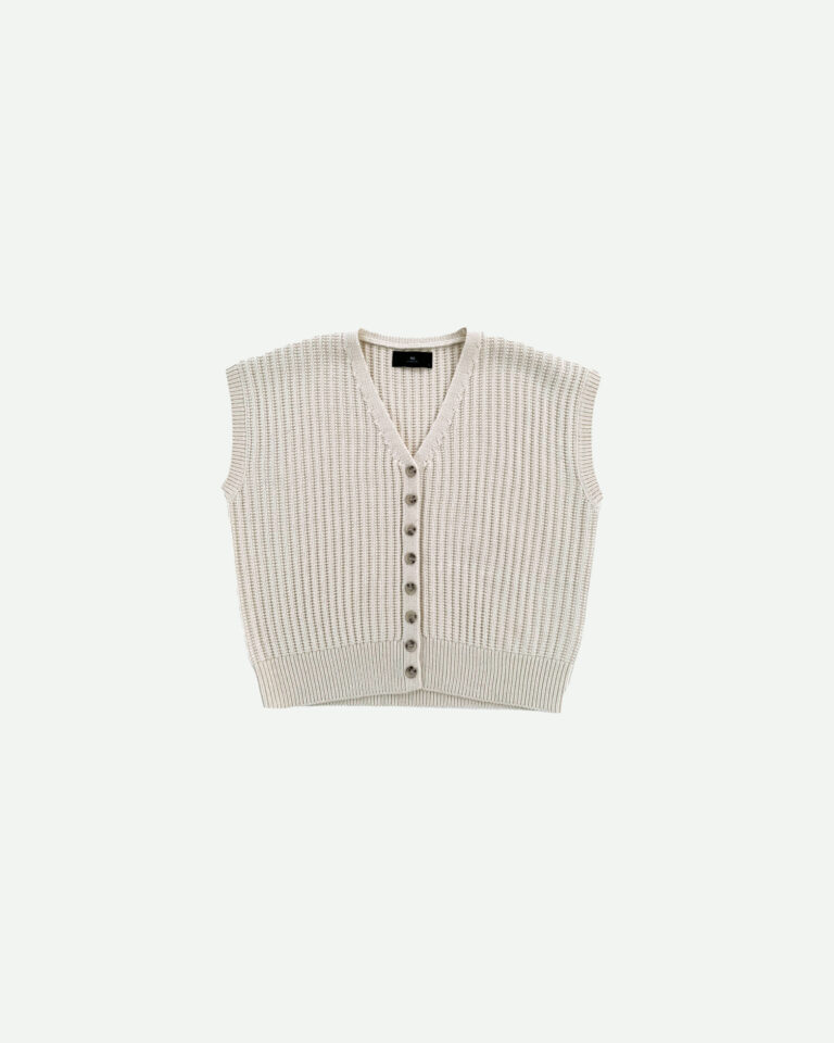 Gilet Poppy Birch With Black ecru