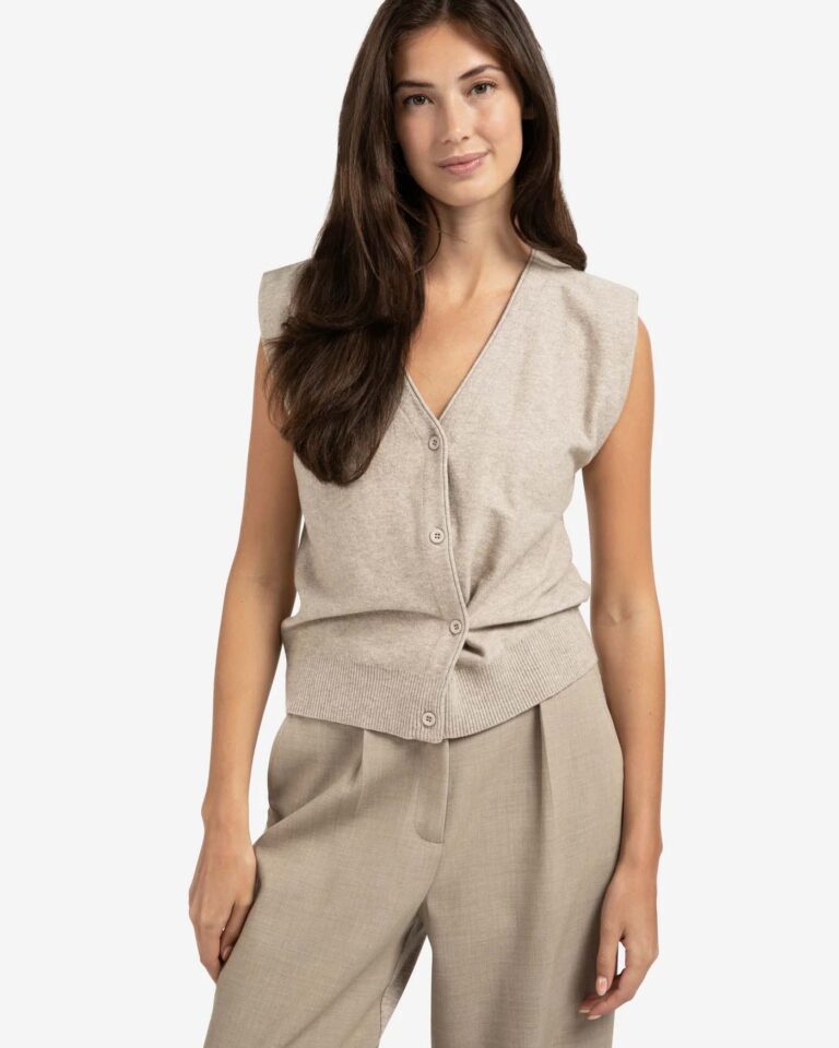 Gilet A-symmetric Sand Melange Yaya