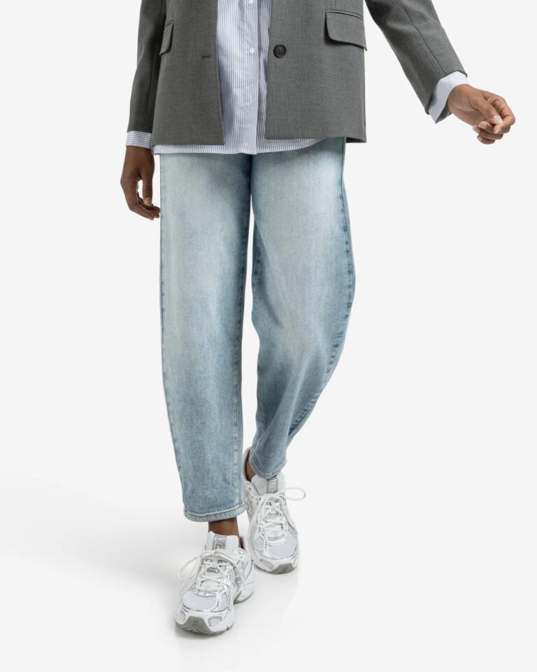 Jeans Light Blue Denim Yaya barrel high waist