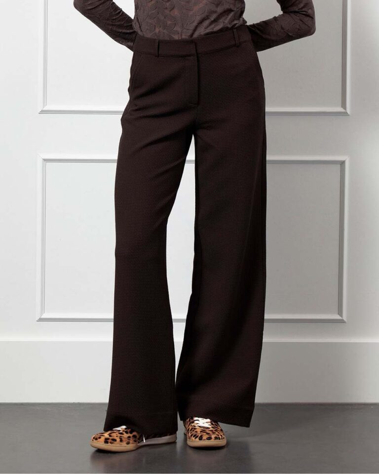 Broek Lexie Waffle Espresso Studio Anneloes