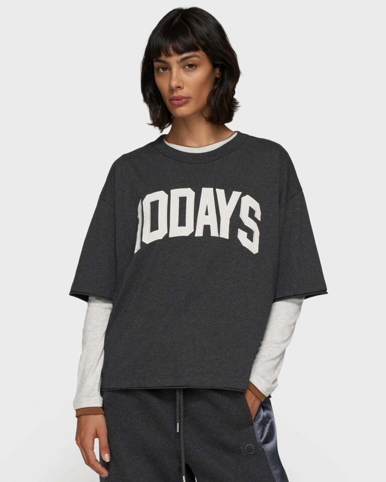 T-shirt Baseball Antra 10Days grijs