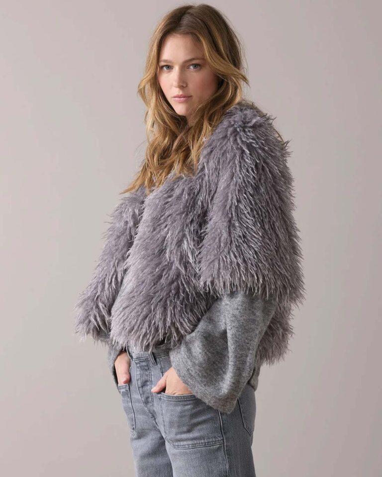 Jacket Faux Furry Mist Summum grijs