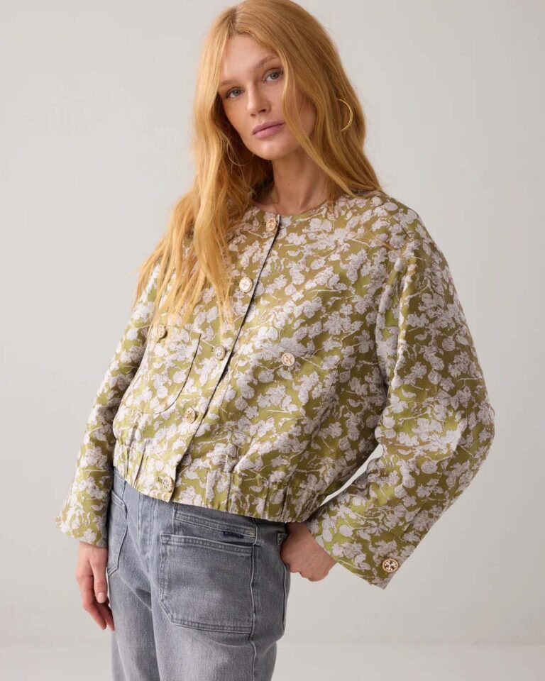 Jacket Bomber Leaves Lime Summum groen