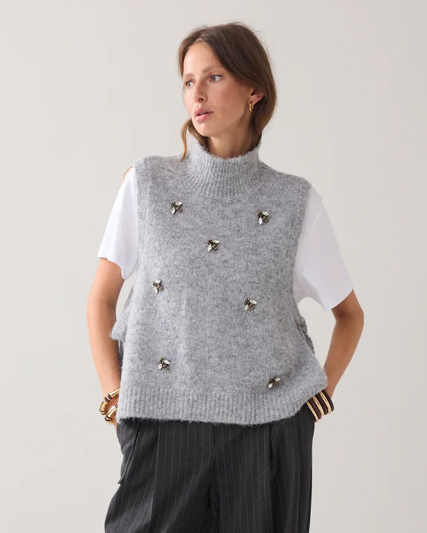 Spencer Mist Broches Summum knit grijs