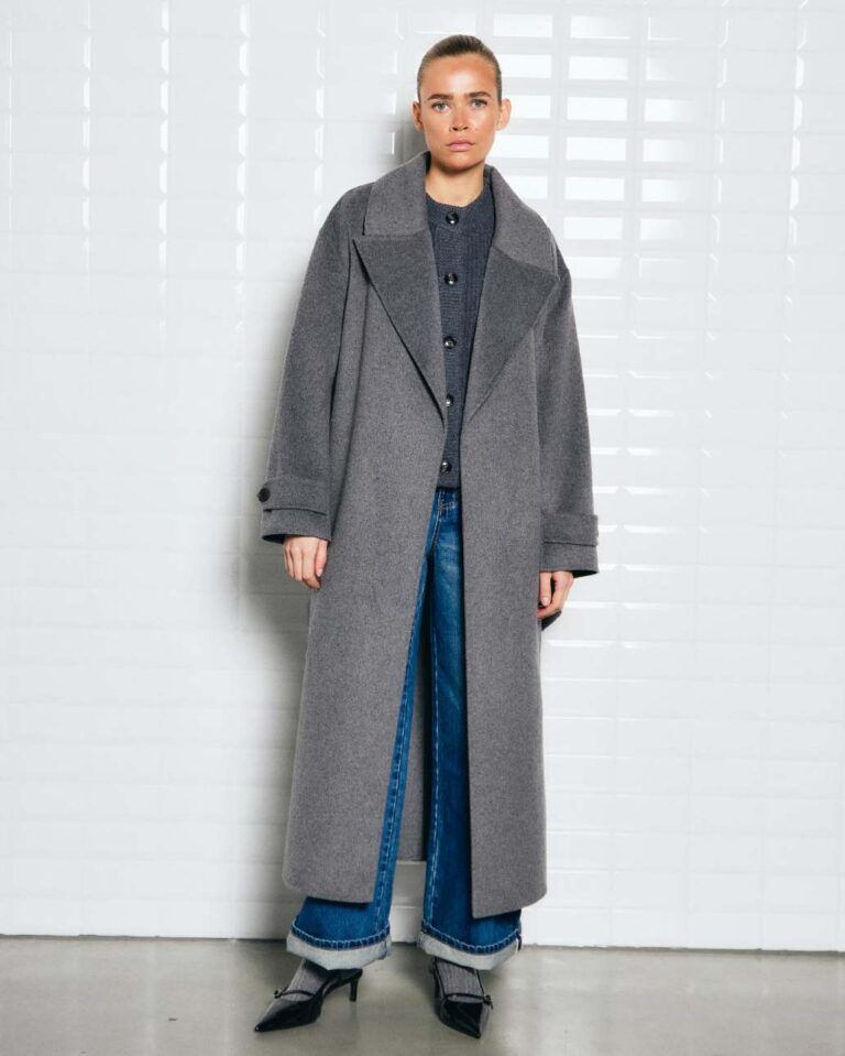 Jas Cerena Maxi With Black grijs