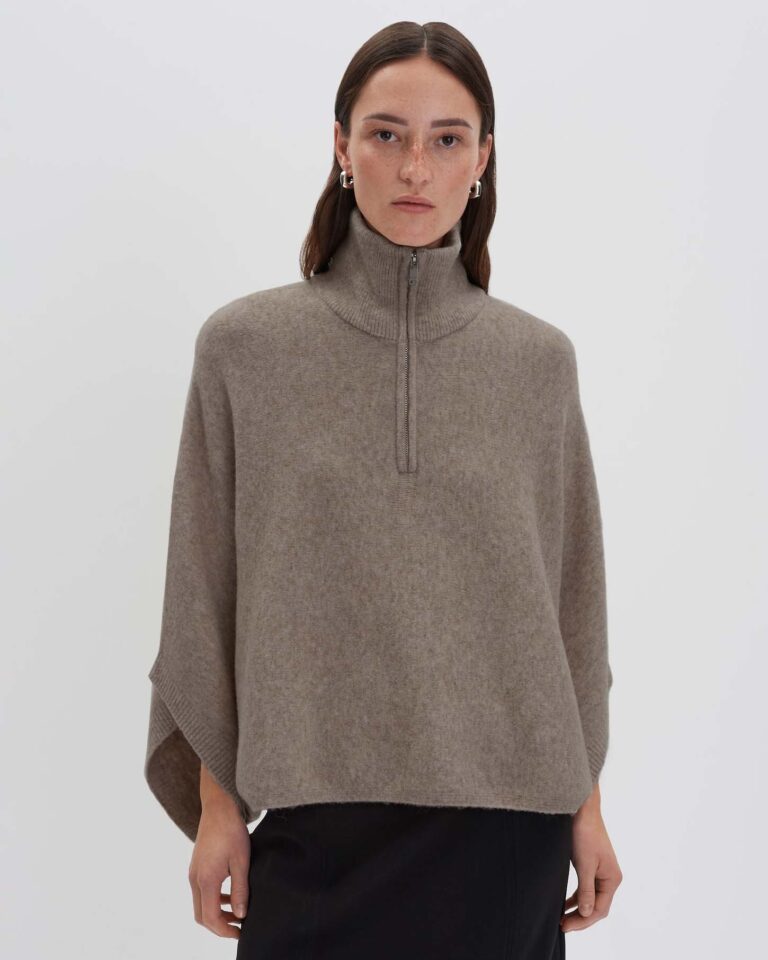 Poncho cape brialo greige someday