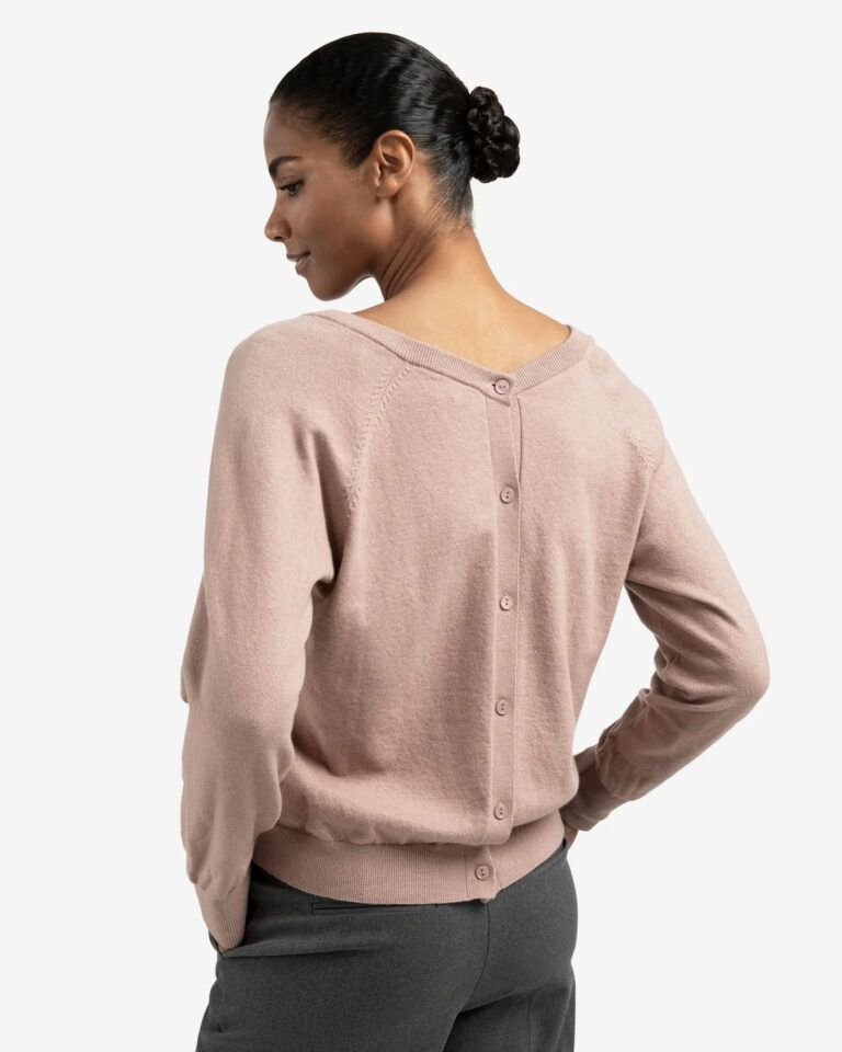 Sweater Button Blush Pink Yaya roze