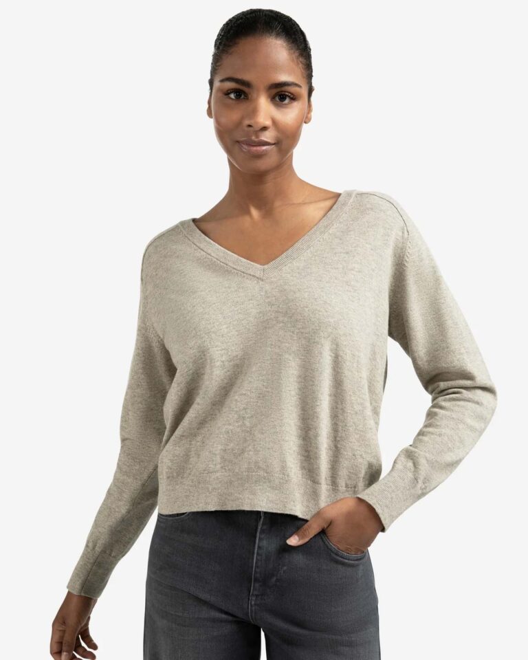 Sweater Button Brownish Grey Yaya bruin grijs