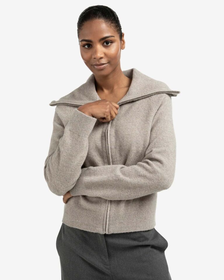 Vest Zipper Brownish Grey Yaya grijs