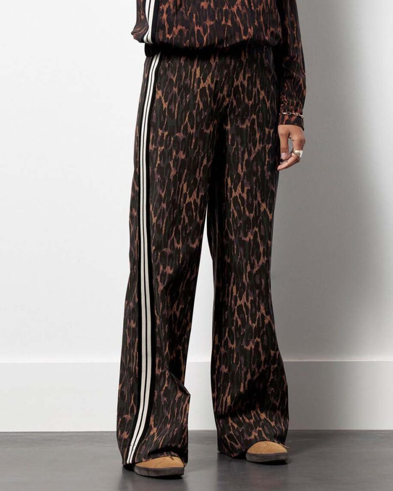 Broek Trainer Animal Studio Anneloes bruin leopard