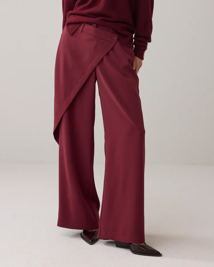 Pantalon Fluid Rood Summum overslag
