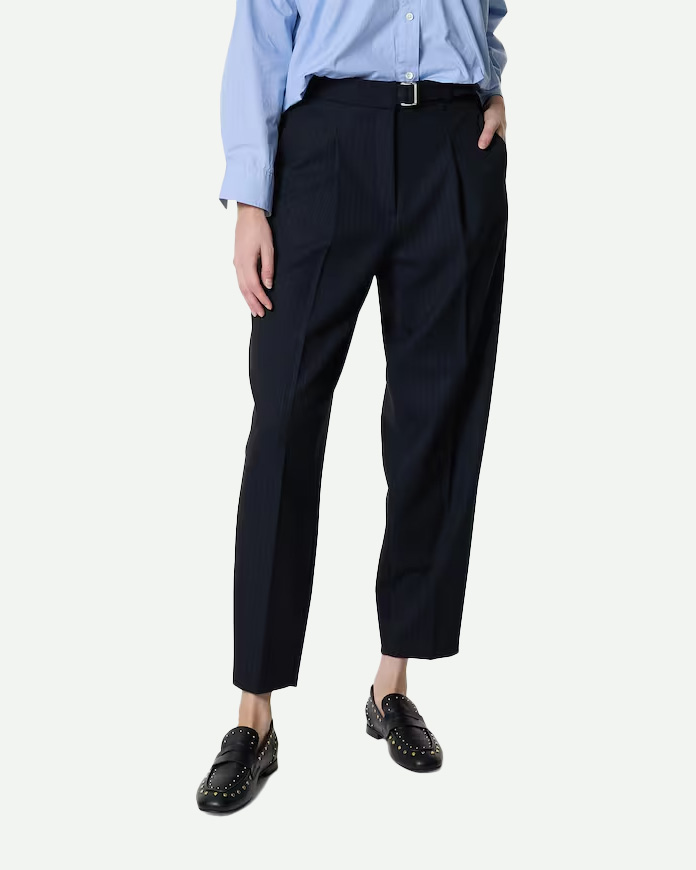 Broek Elaine Blauw Cambio pinstripe