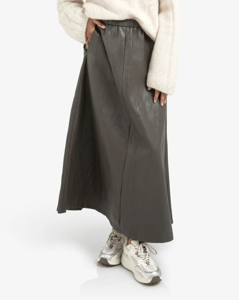 Rok Faux Leather Yaya grijs bruin