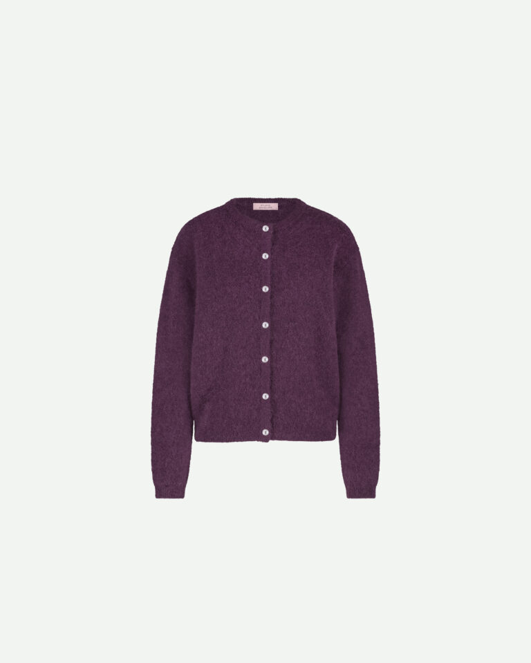 Bibi mohair vest blackberry paars studio anneloes