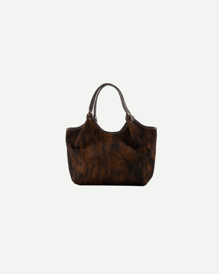 Hand bag cow lou medium teatro bruin zwart
