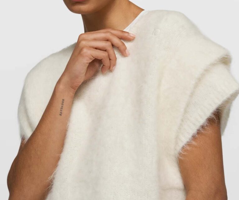 Trui Sleeveless Knit 10Days ecru hairy