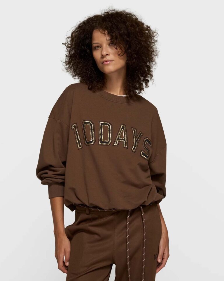 Sweater Pleated Truffle 10Days bruin