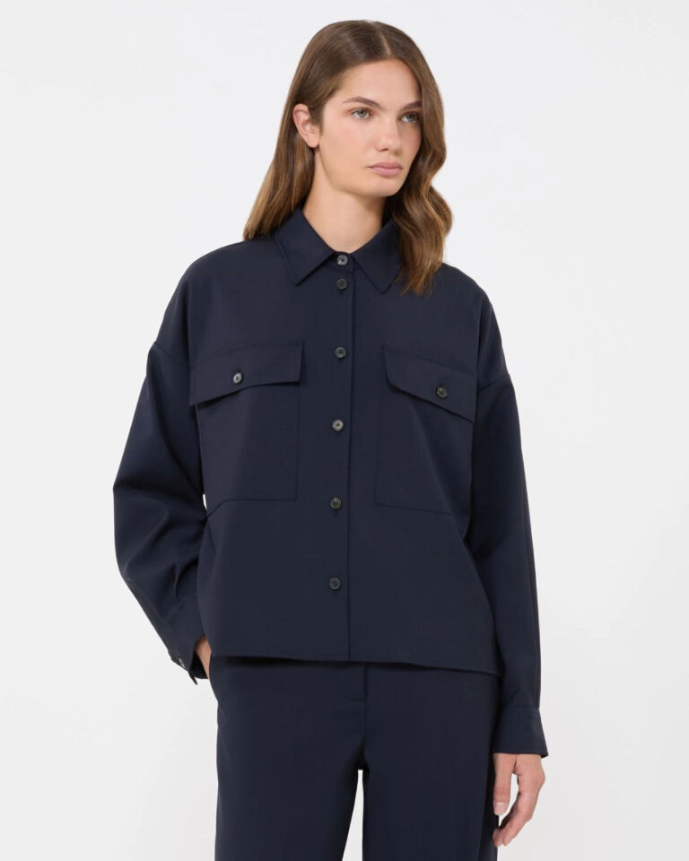 Jacket Cropped Mulino Blue Max Mara Weekend blauw