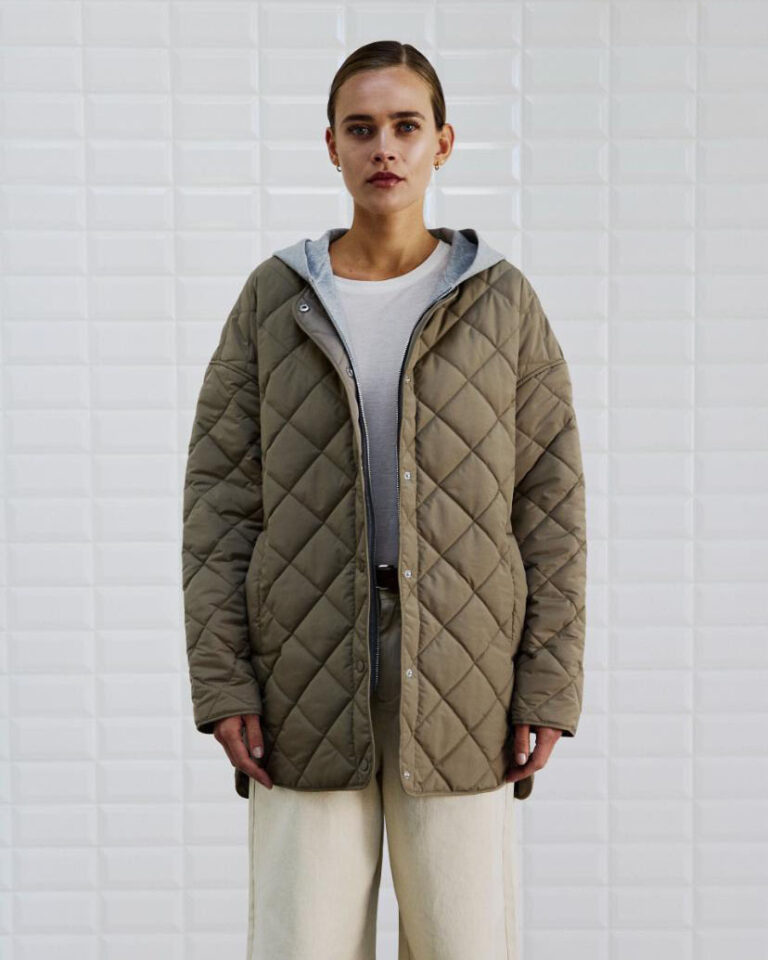 Jacket Milana Grey Sand With Black