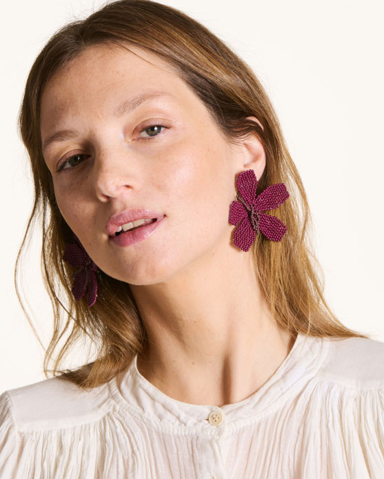 Oorbellen Feeling La Fee Maraboutee paars