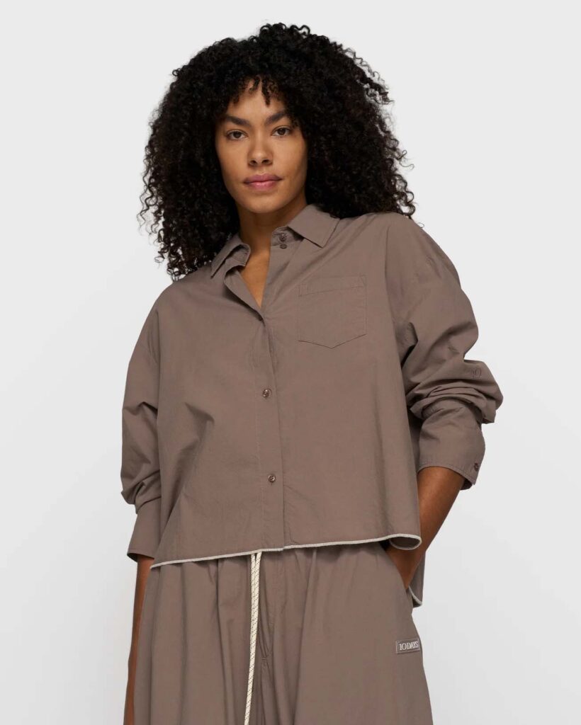 Blouse Cropped Moonrock 10Days taupe