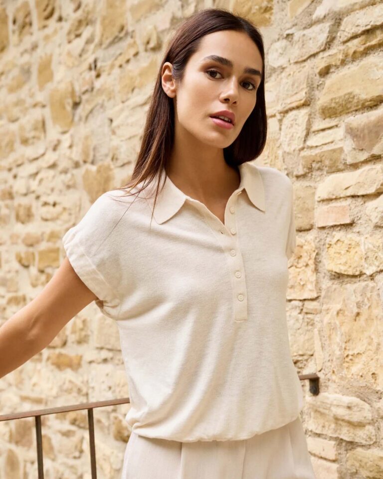 knitted-polo-with-drawstring-hem