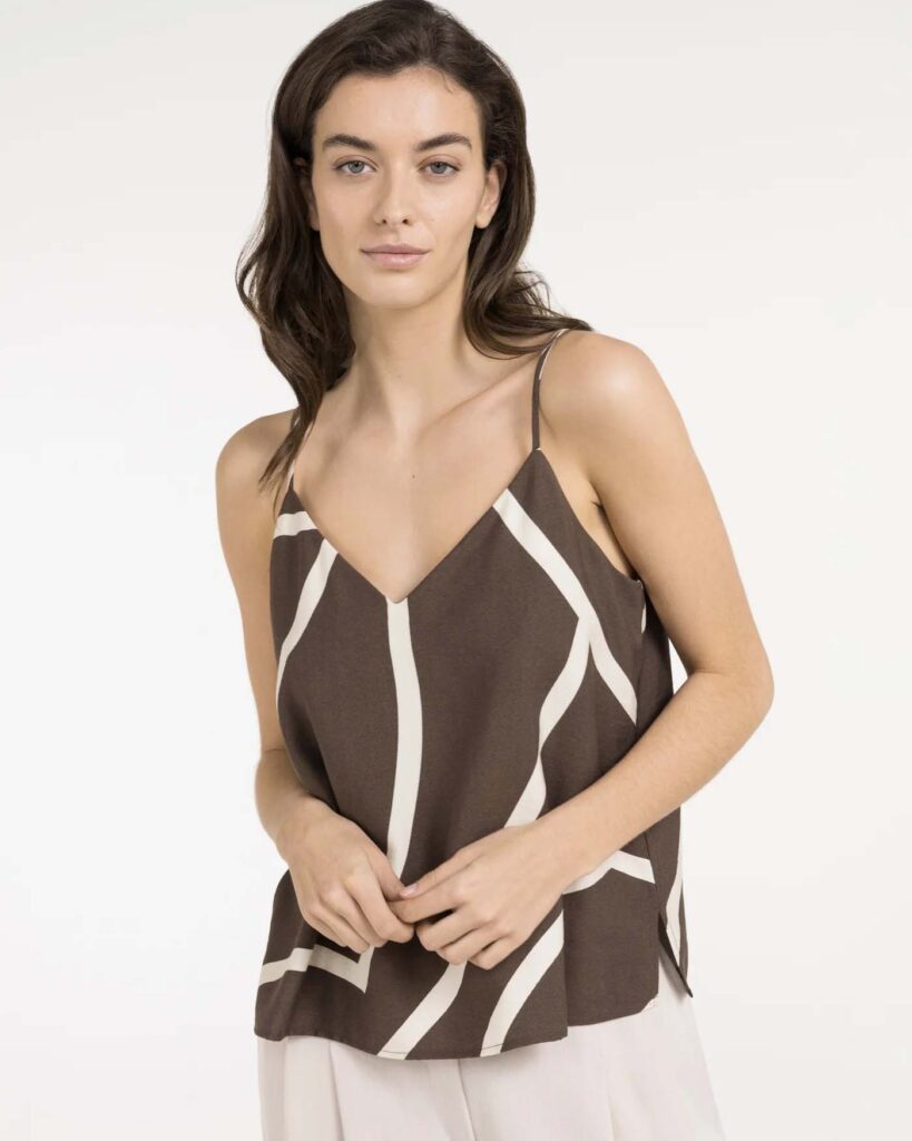 Top Chocolate Brown Dessin Yaya bruin