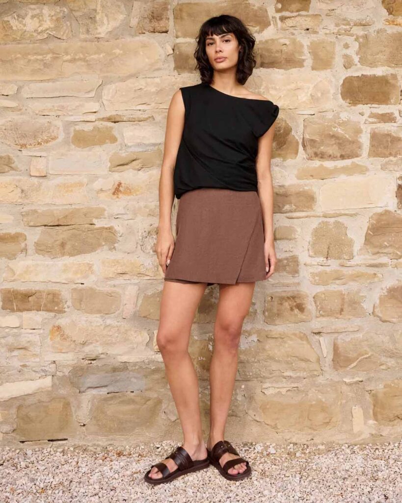 Rok Washed Brown Yaya bruin