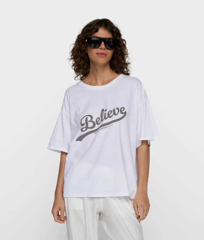 T-shirt Believe White 10Days