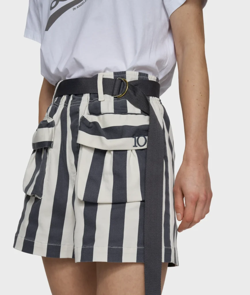 Short Stripes Utility 10Days blauw ecru