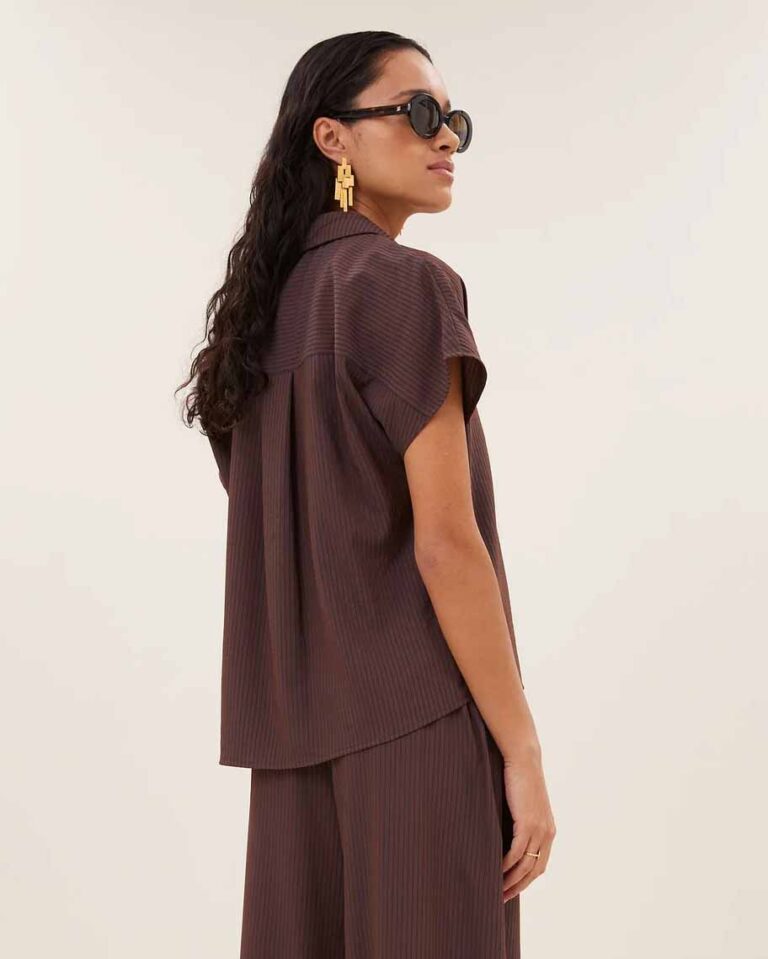 Blouse Barley Tan Stripe By Bar 2
