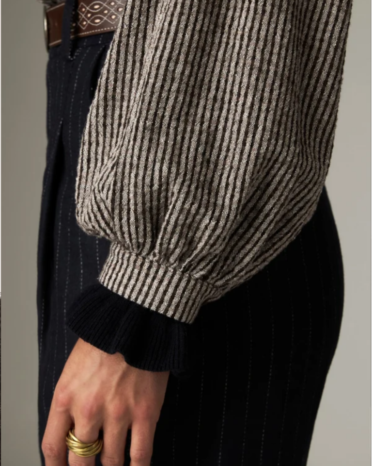 Claude Shirt Coffee Stripes