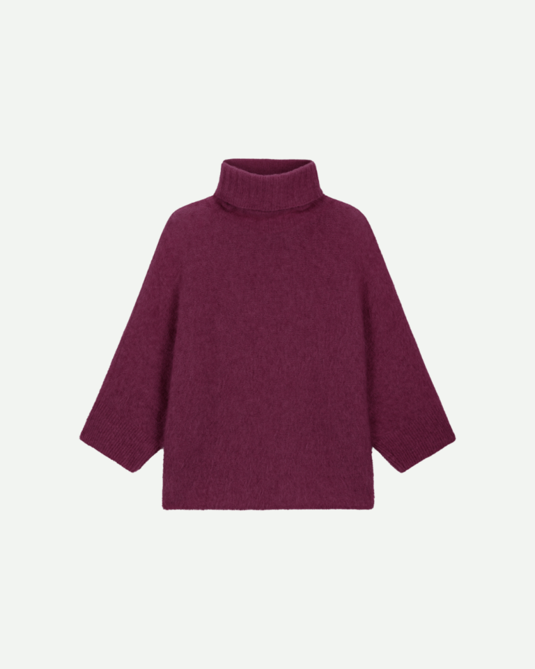 Aubergine trui No Mans Land