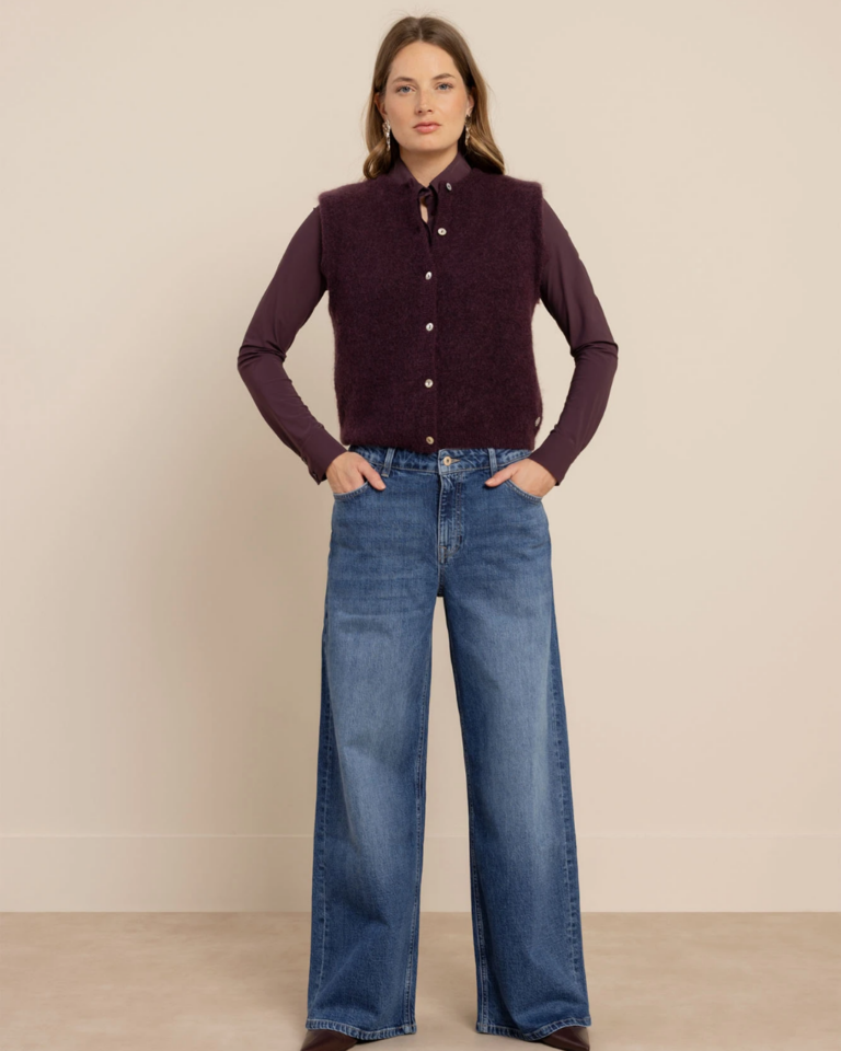 Bibi sls cardigan - aubergine