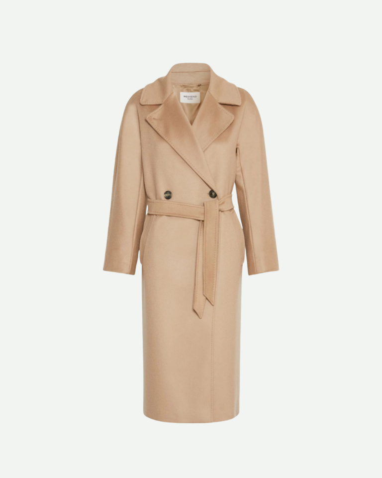 Double-breasted wool coat - Camel (4)