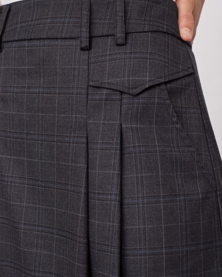 EloraCC Pocket Pleat Mini Skirt - Dark Grey (4)