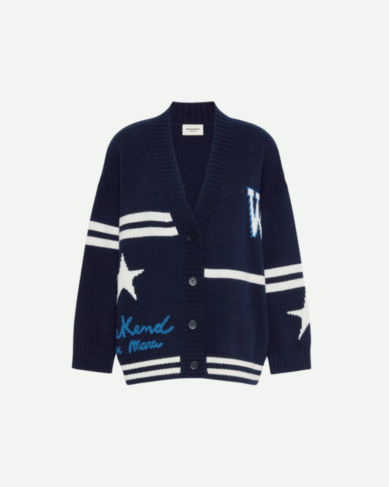 Jacquard wool cardigan - Ultramarine (4)