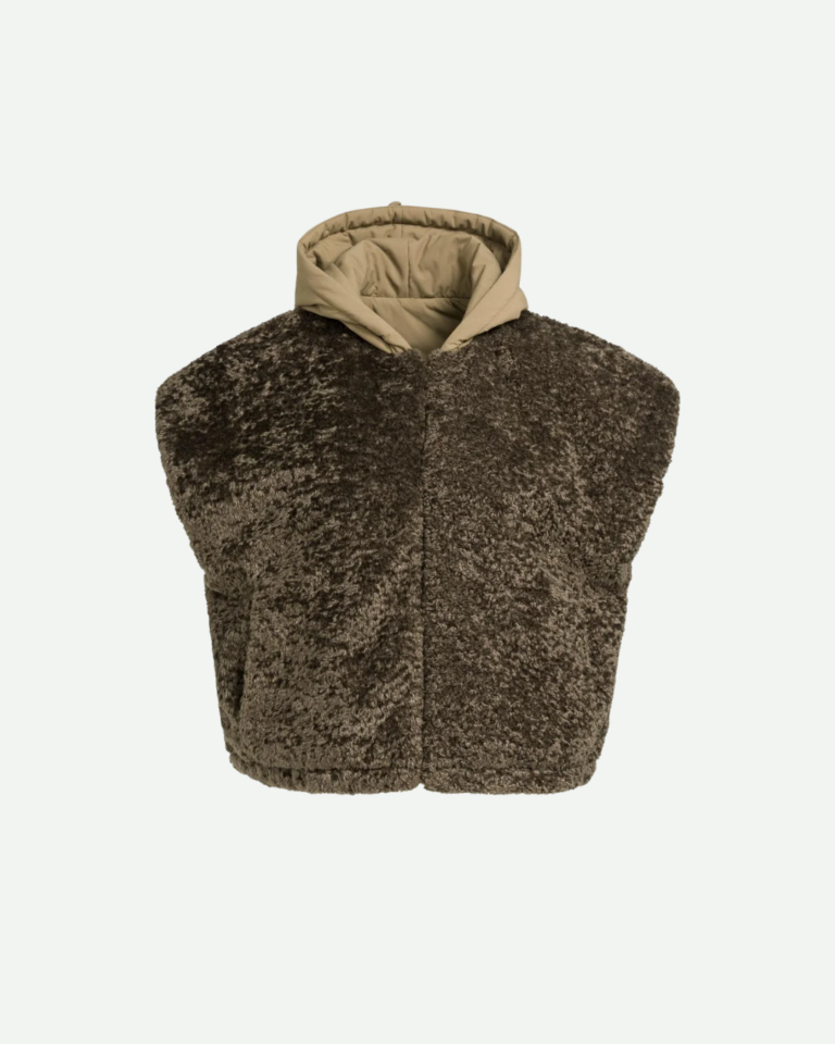 Omkeerbare bodywarmer met capuchon (4)