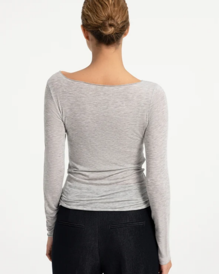 Top met boothals en lange mouwen grey yaya