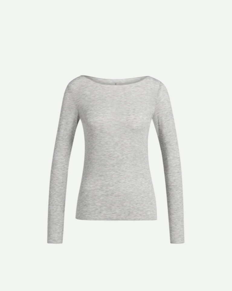 Top met boothals en lange mouwen grey yaya