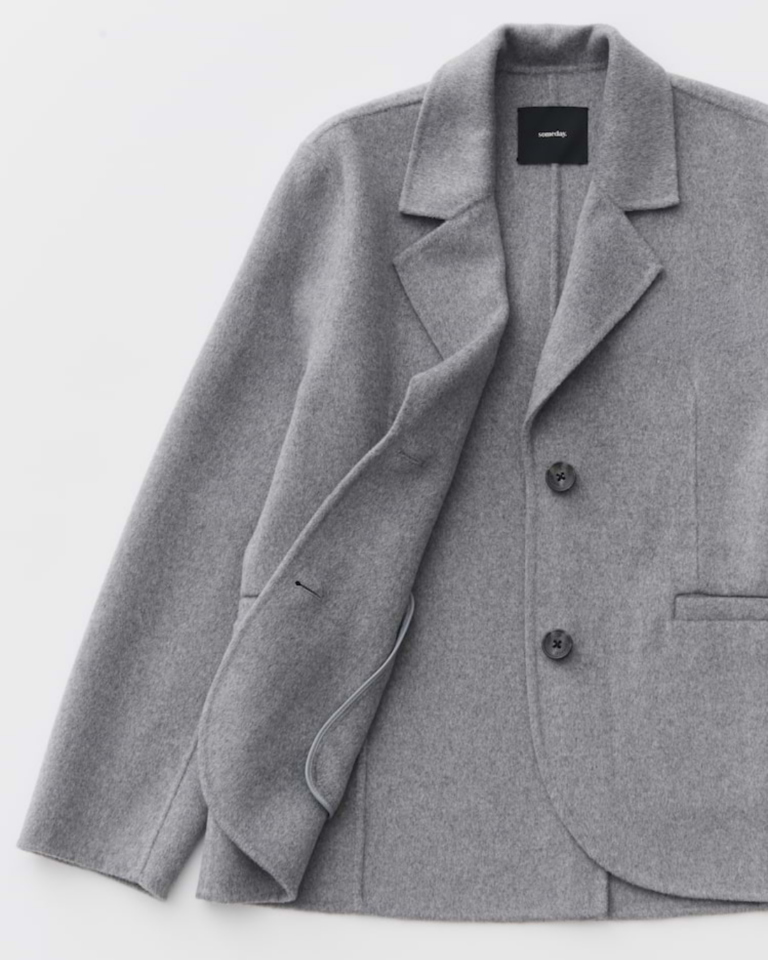 Blazer van zachte wol, double regular fit someday