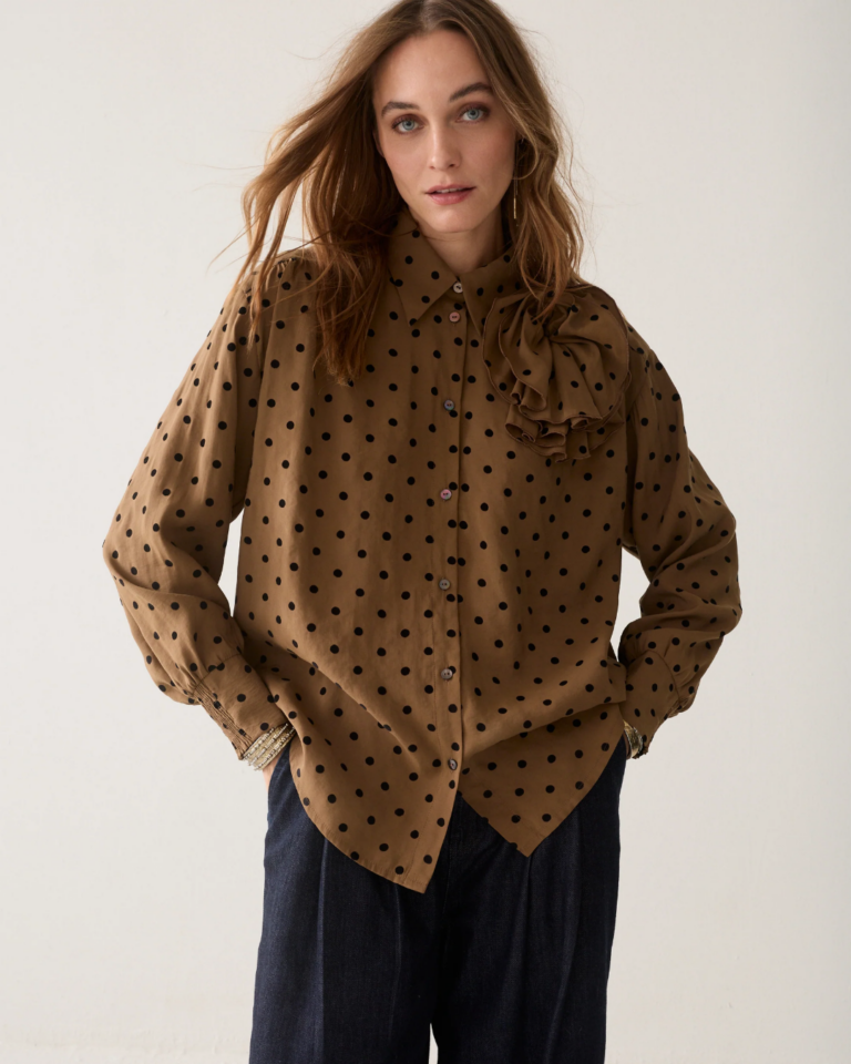 Blouse flock stippenprint summum