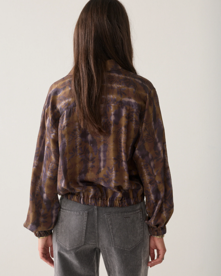 Cropped blouse misty flower bruin summum