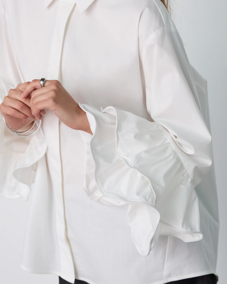 HalenCC Flare Shirt - White (4)
